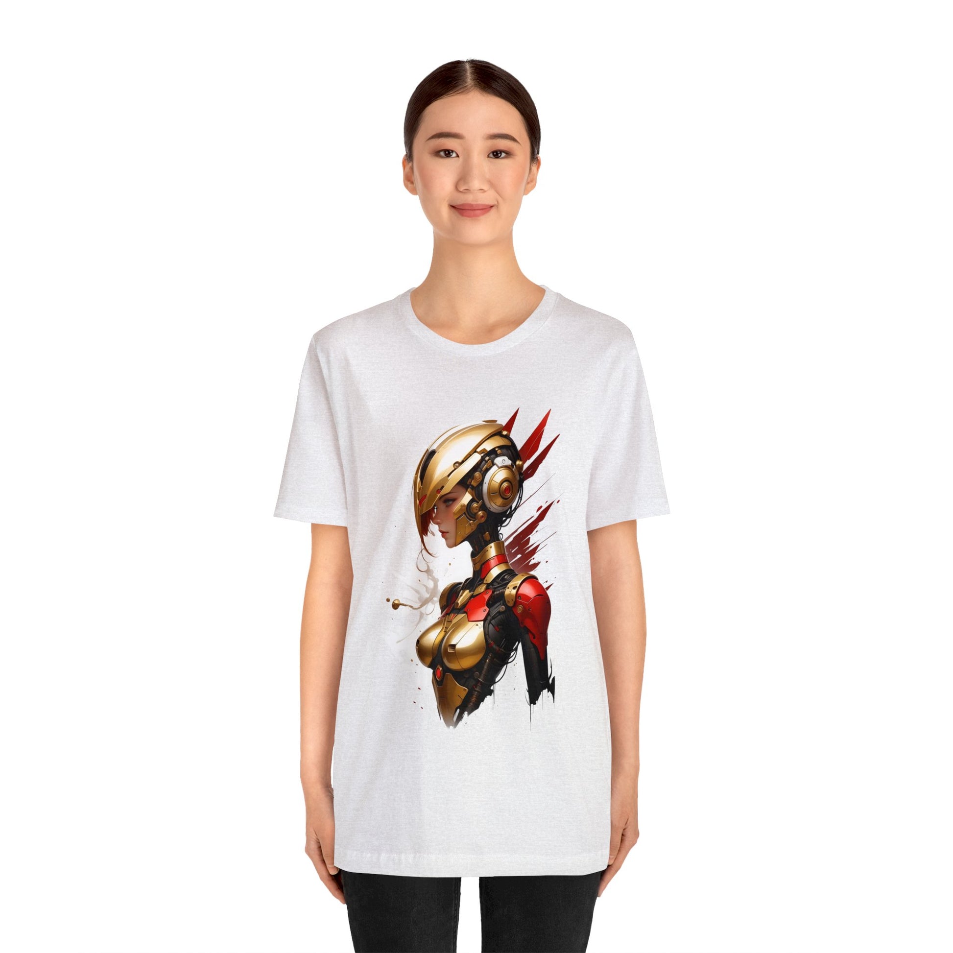 Kǎtōng Piàn - Mecha Girl Collection - Isabella - Unisex Jersey Short Sleeve Tee Printify