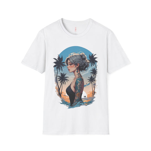 Azura Splash Unisex Softstyle T-Shirt California Surf Printify