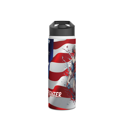 Kǎtōng Piàn - Prized Fighter Collection - America - 006 - Stainless Steel Water Bottle, Standard Lid