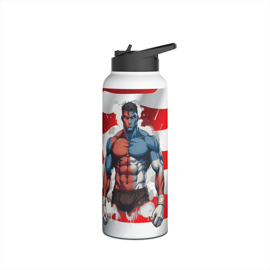 Kǎtōng Piàn - Prized Fighter Collection - America - 001 - Stainless Steel Water Bottle, Standard Lid - Verdine Daniels