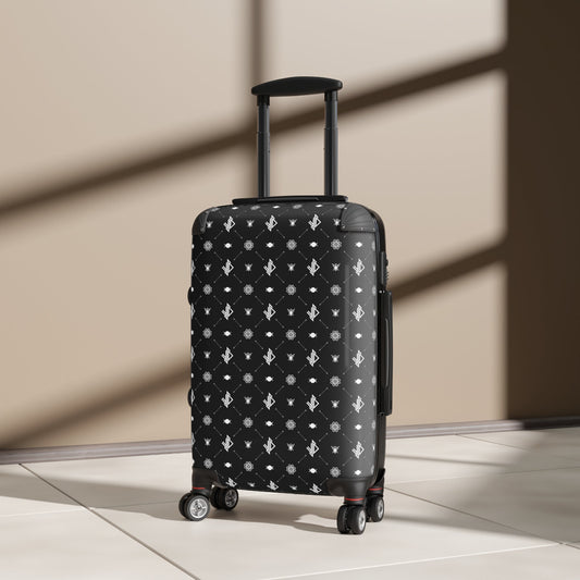 Stylish Triple Moon Travel Suitcase with Modern Pattern Printify