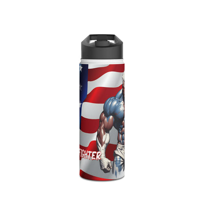 Kǎtōng Piàn - Prized Fighter Collection - America - 009 - Stainless Steel Water Bottle, Standard Lid