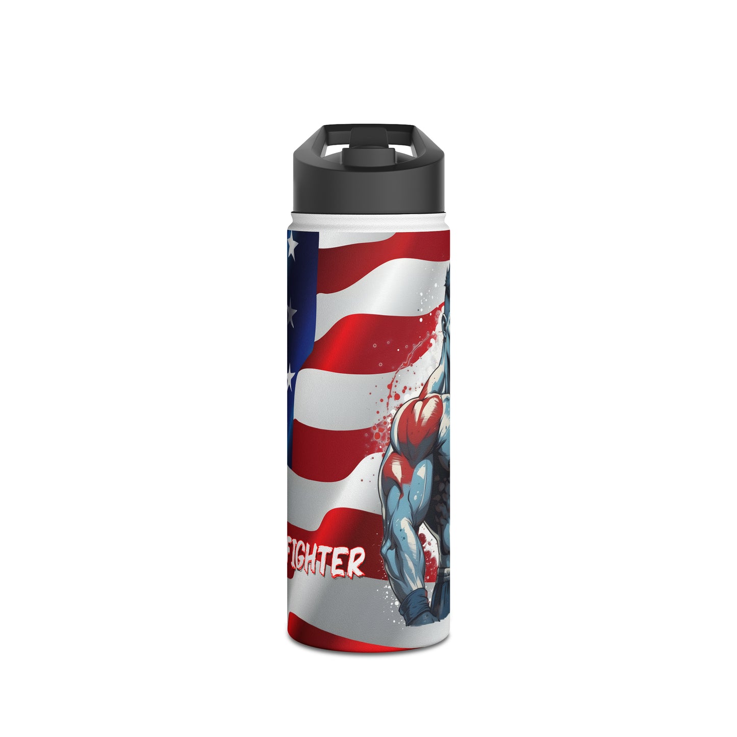 Kǎtōng Piàn - Prized Fighter Collection - America - 003 - Stainless Steel Water Bottle, Standard Lid