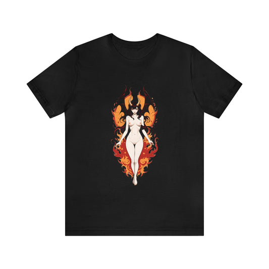 Kǎtōng Piàn - Devil Woman Collection - Akuji - Unisex Jersey Short Sleeve Tee Printify