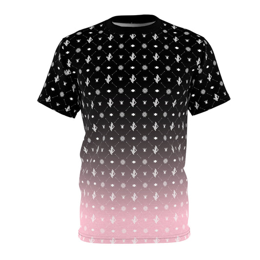 Trendy Unisex Cut & Sew Tee - Stylish Pink Gradient Design for Daily Wear - Verdine Daniels