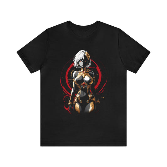 Kǎtōng Piàn - Mecha Girl Collection - Layla - Unisex Jersey Short Sleeve Tee Printify