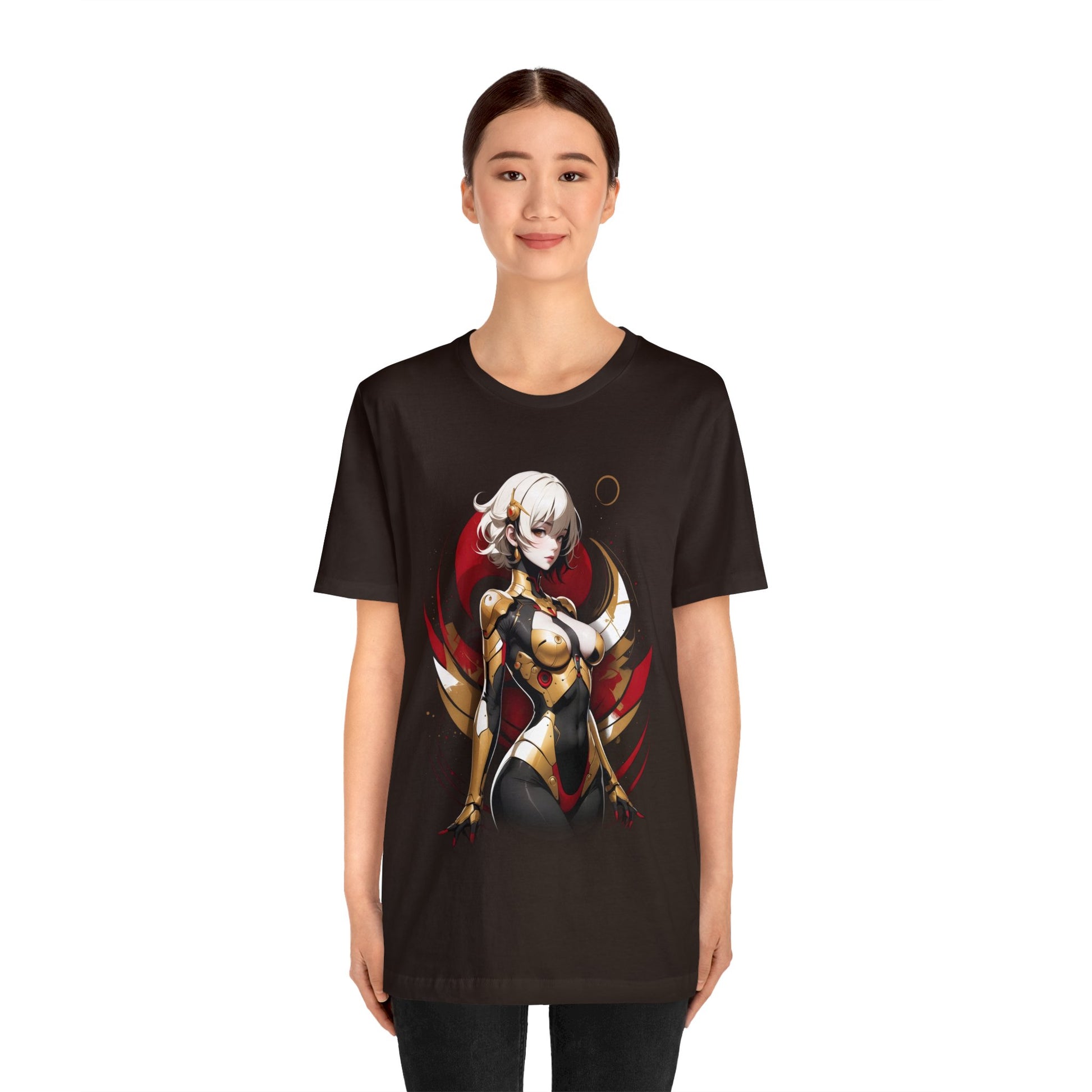 Kǎtōng Piàn - Mecha Girl Collection - Emily - Unisex Jersey Short Sleeve Tee Printify