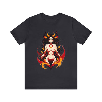 Kǎtōng Piàn - Devil Woman Collection - Ember - Unisex Jersey Short Sleeve Tee Printify