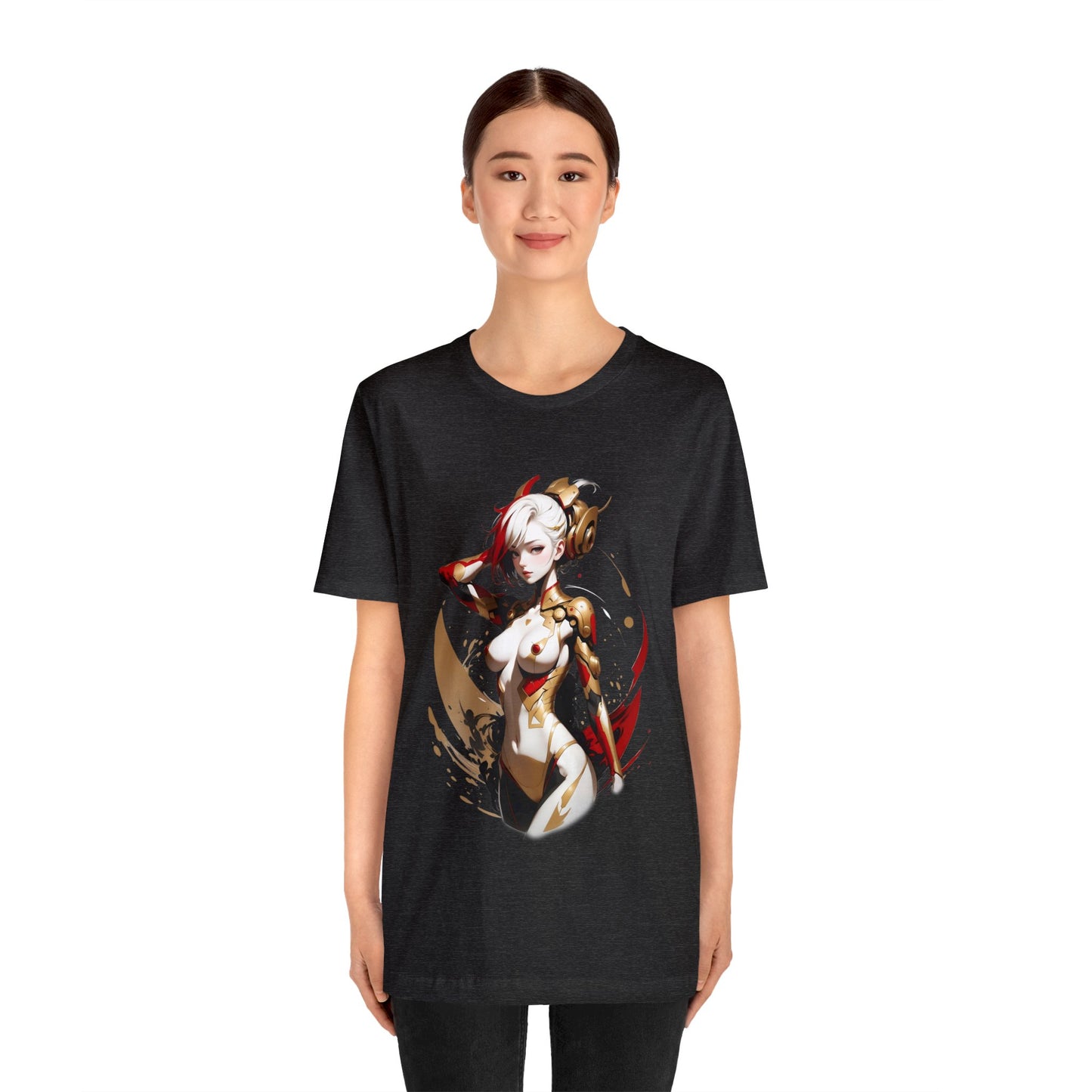 Kǎtōng Piàn - Mecha Girl Collection - Ruby - Unisex Jersey Short Sleeve Tee Printify