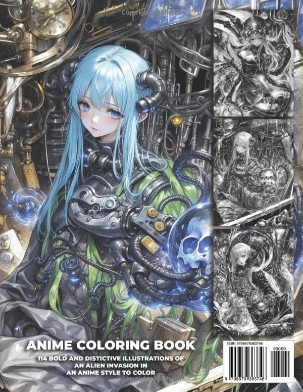 Anime Coloring Book: Alien Invasion Coloring Book for Teens and Adults: 114 Bold and Distinctive Illustrations Of Alien Invasion To Color Verdine Daniels