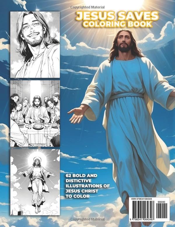 Jesus Saves Coloring Book for Adults: 62 Illustrations of Jesus Christ to Color Verdine Daniels