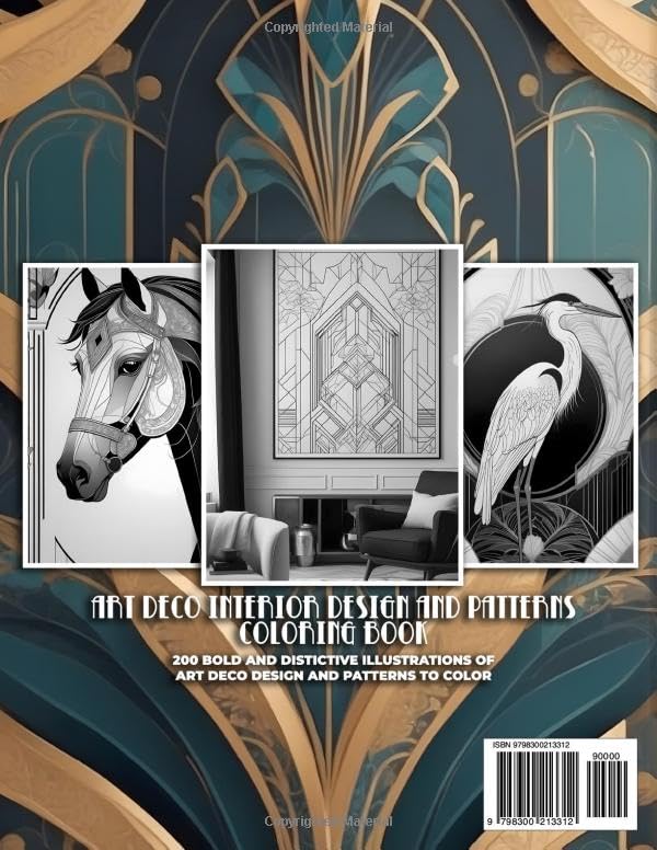 Elegance: Art Deco Interior Design and Patterns: 200 Bold And Distinct Art Deco Designs and Patterns To Color Verdine Daniels