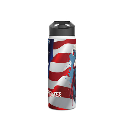 Kǎtōng Piàn - Prized Fighter Collection - America - 008 - Stainless Steel Water Bottle, Standard Lid