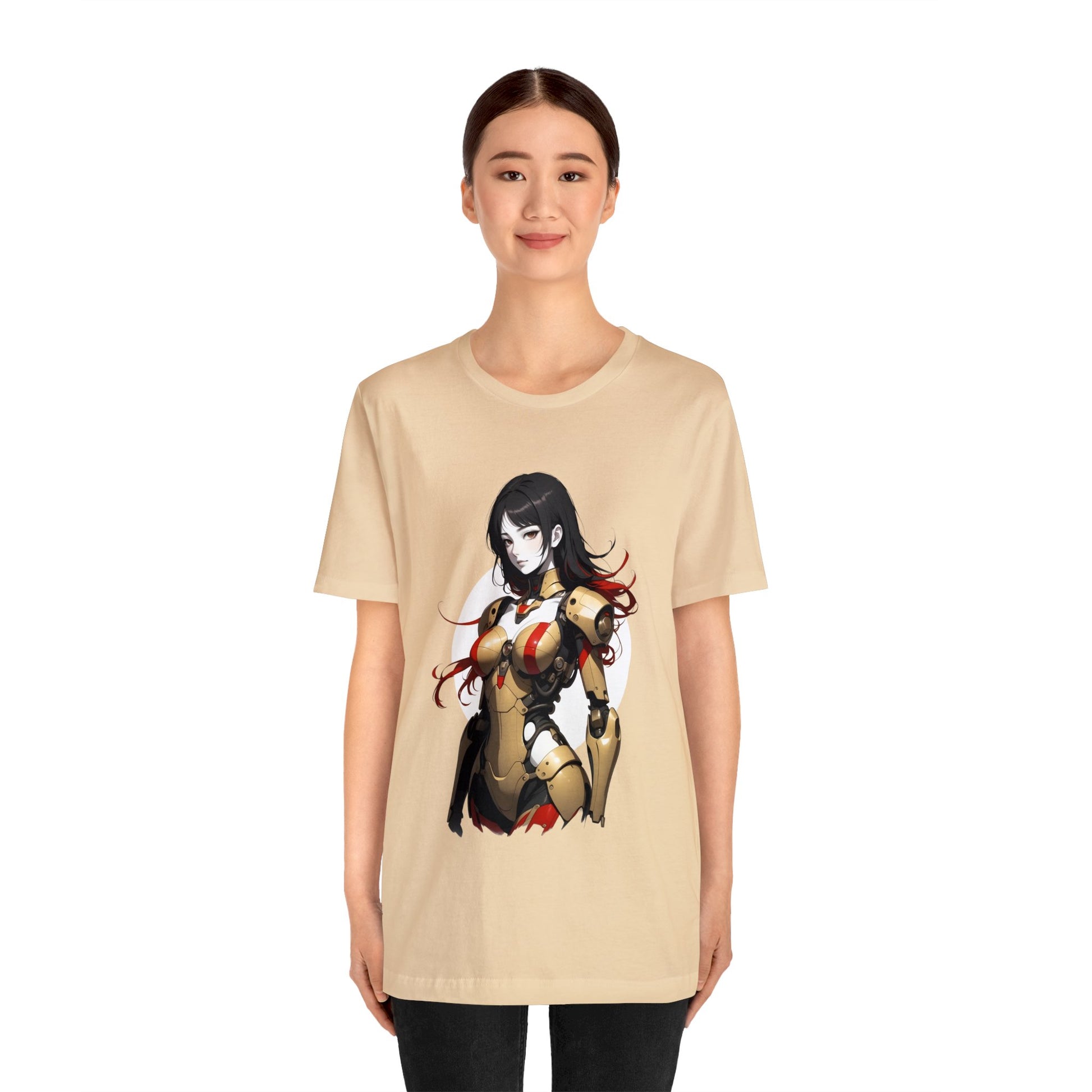 Kǎtōng Piàn - Mecha Girl Collection - Amelia - Unisex Jersey Short Sleeve Tee Printify