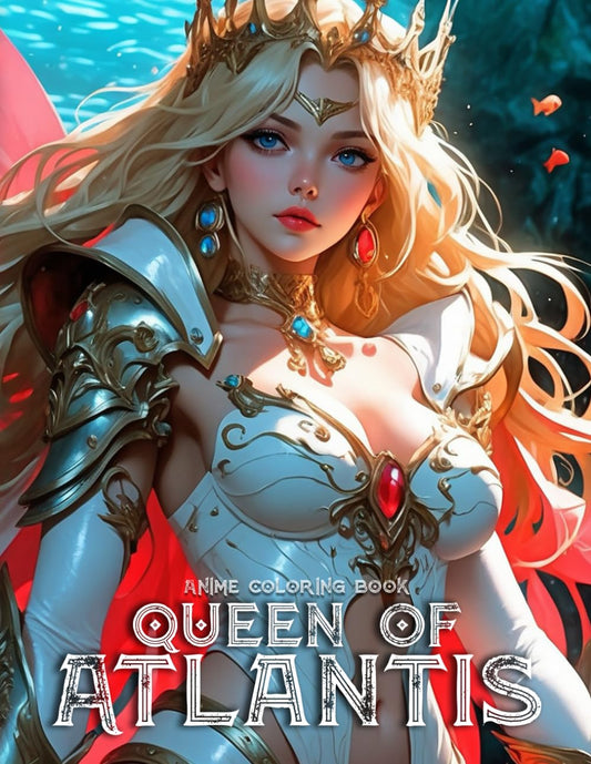 Queen of Atlantis: Anime Coloring Book for Adults Verdine Daniels