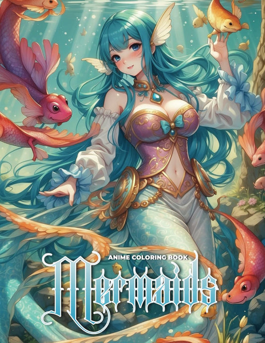 Anime Coloring Book: Mermaids Coloring Book for Teens and Adults: 70 Bold and Distinctive Illustrations Of Mermaids To Color Verdine Daniels