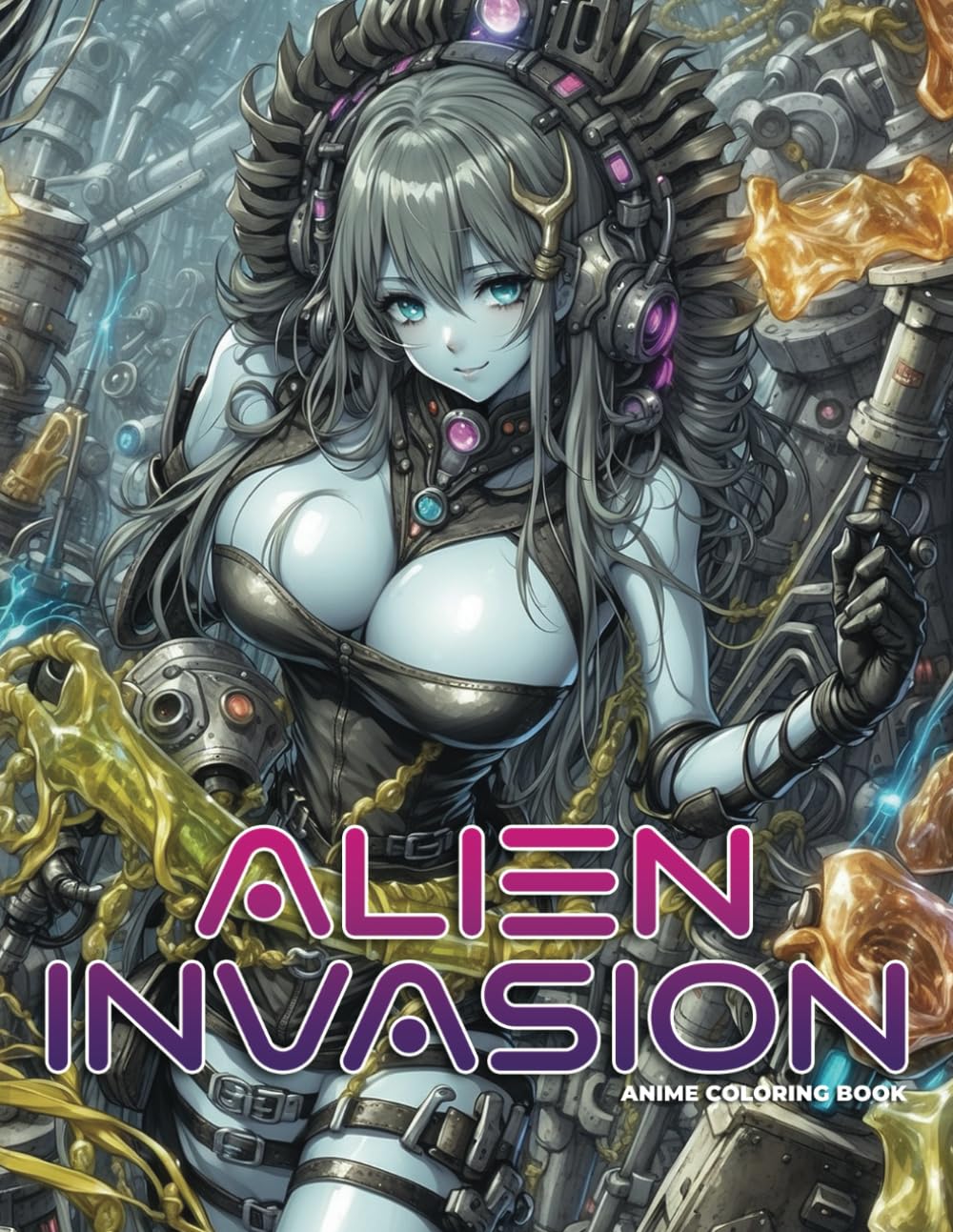 Anime Coloring Book: Alien Invasion Coloring Book for Teens and Adults: 114 Bold and Distinctive Illustrations Of Alien Invasion To Color Verdine Daniels