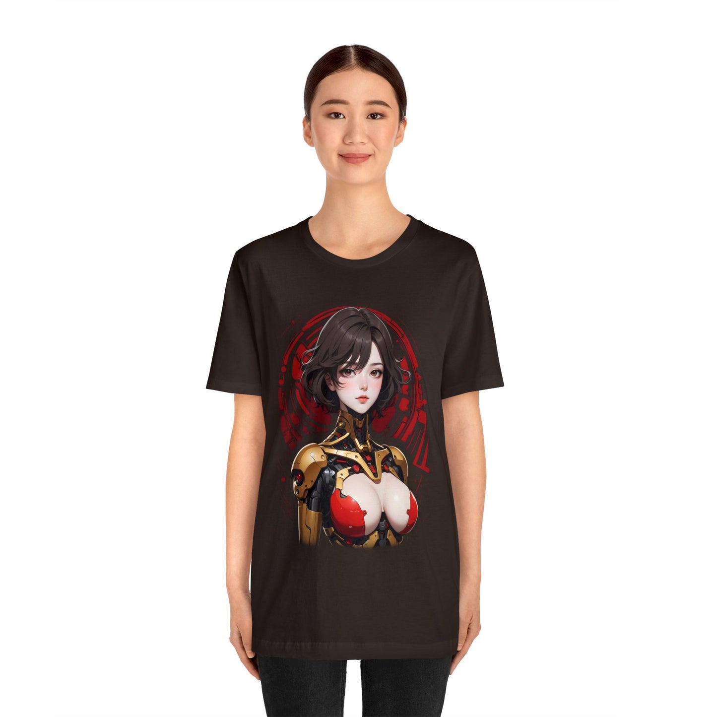 Kǎtōng Piàn - Mecha Girl Collection - Willow - Unisex Jersey Short Sleeve Tee Printify