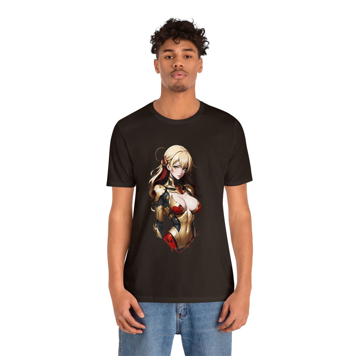 Kǎtōng Piàn - Mecha Girl Collection - Leah - Unisex Jersey Short Sleeve Tee Printify