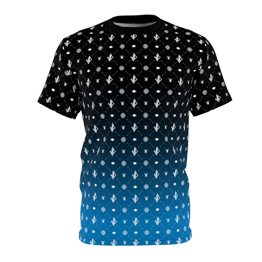 Gradient Masonic Unisex Tee - Unique Cut & Sew Shirt for Freemason Enthusiasts Printify