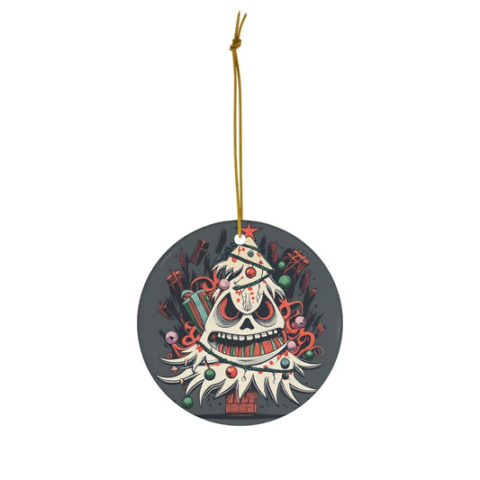 Dark Kult Bad Christmas Tree Ceramic Ornament, 4 Shapes Verdine Daniels