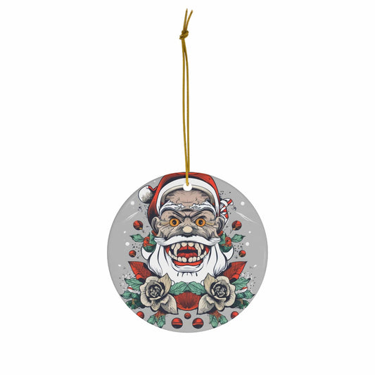 Dark Kult Bad Santa Ceramic Ornament, 4 Shapes Verdine Daniels