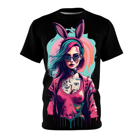 Dark Kult Cyberpunk Bunny Girl Unisex Cut & Sew Tee Verdine Daniels