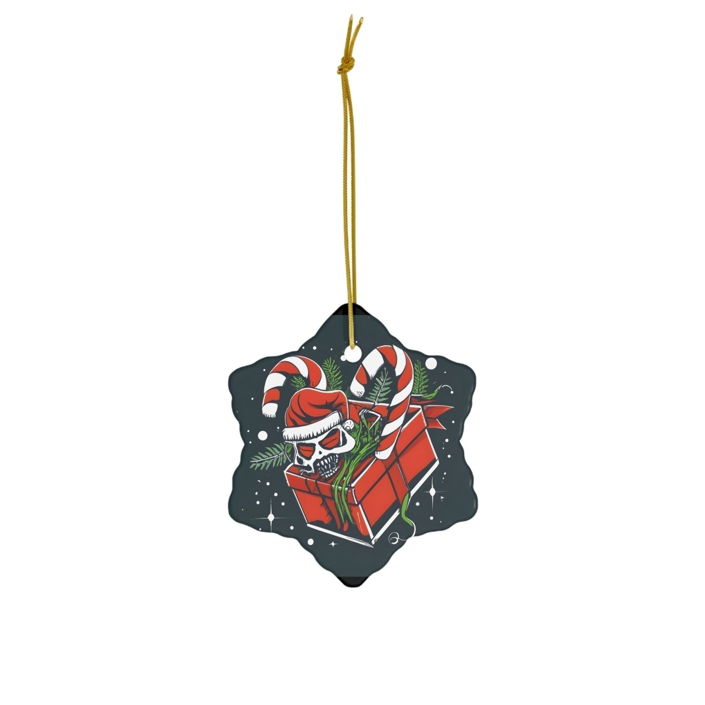Dark Kult Mimic Christmas Gift Ceramic Ornament, 4 Shapes Verdine Daniels