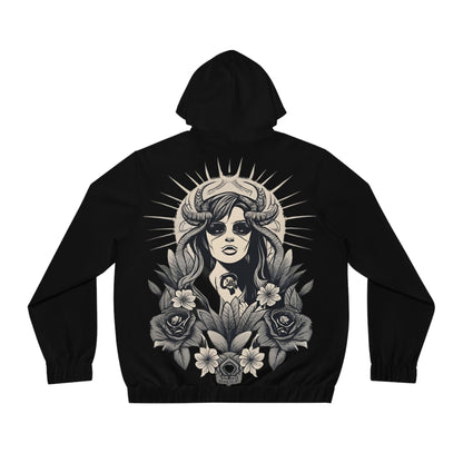 Dark Kult Rose Red Men's Full-Zip Hoodie (AOP) Verdine Daniels