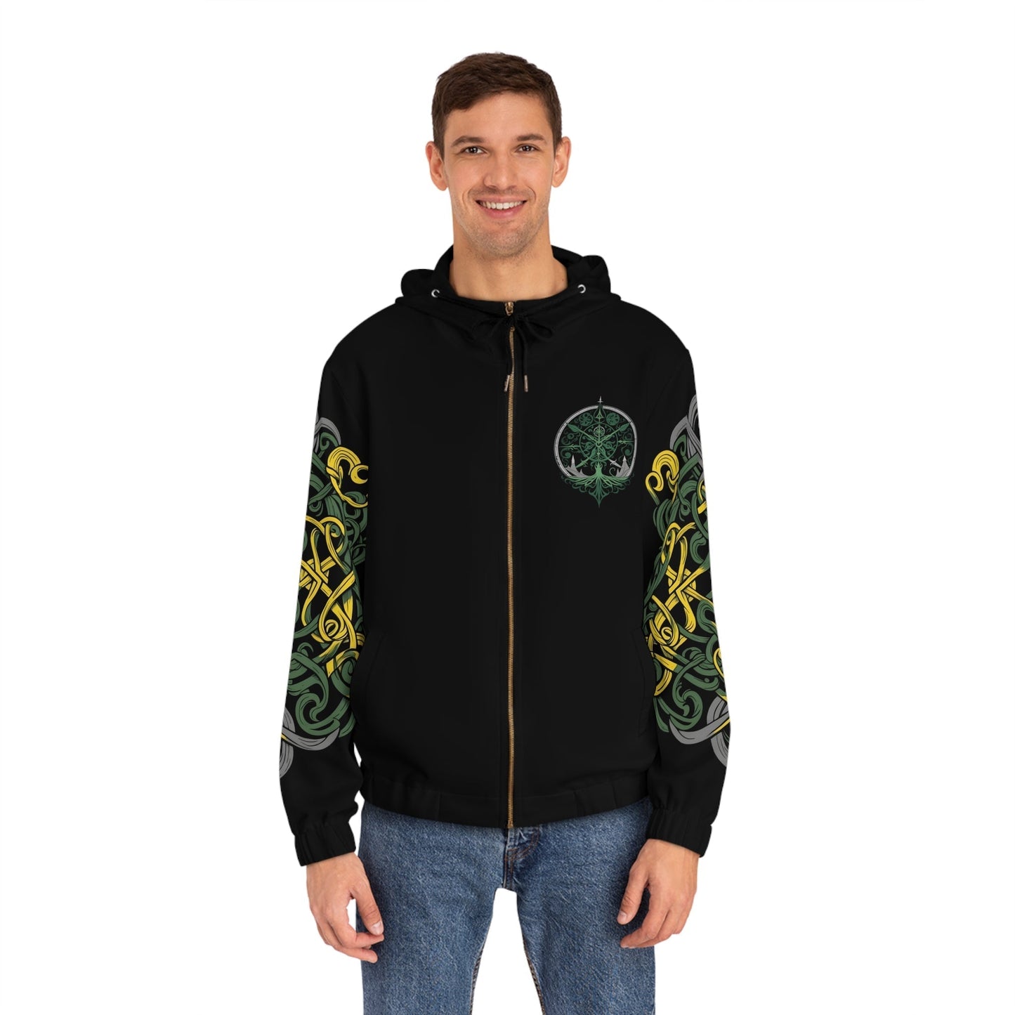 Dark Kult - The Northman Collection - Loki - Men's Full-Zip Hoodie (AOP) Verdine Daniels